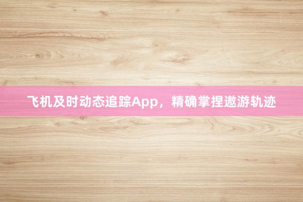 飞机及时动态追踪App，精确掌捏遨游轨迹